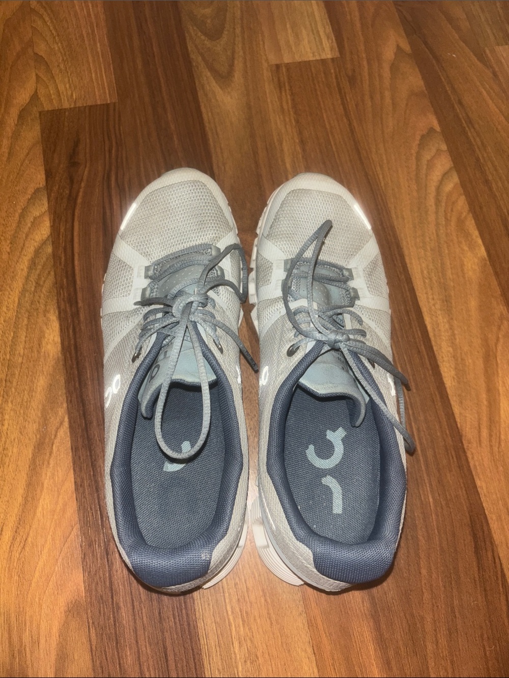 On Running Women's Light Blue Gray Athletic Sneakers